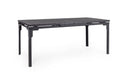 Tavolo Allungabile da Esterno 180-240x90 cm in Acciaio e HDPE Sarita Antracite  