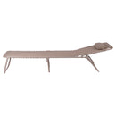 Lettino Mare Richiudibile 190x58x29 cm in Acciaio e Poliestere Tortora Gallipoli      
