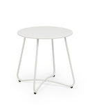 Tavolino da Esterno Ø45x45h cm in Acciaio Verniciato Austin Bianco  