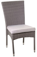 Sedia da Giardino 50x59x96cm in Polyrattan Atlanta Grigia