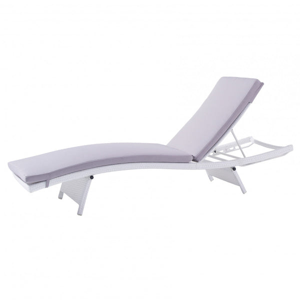 online Honolulu Garden Sonnenliege mit Kissen 67 x 206 x 32 h cm aus weißem Korbgeflecht