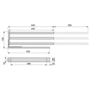 Porta Asciugamani Estraibile Descrizione 3 Bracci Verniciato Bianco Alluminio Emuca