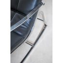 Poltrona Lucrezia in Acciaio Cromato Rivestimento in Similpelle Nero