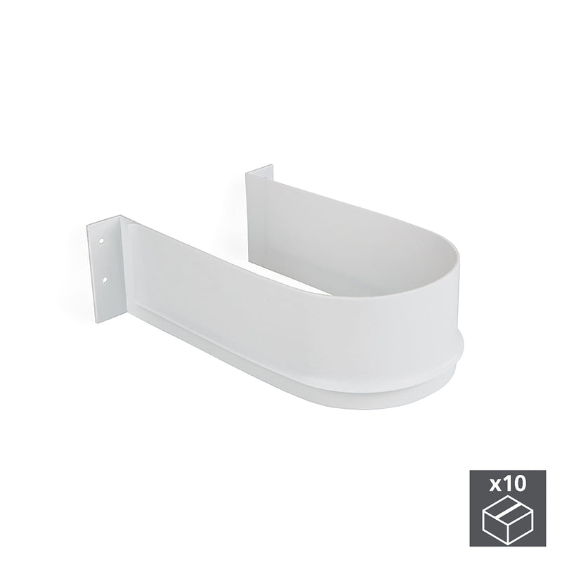 Salva Sifone per Cassetti Del Bagno Curvo Plastica Bianco 10 Pezzi Emuca