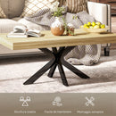 Tavolino Basso da Soggiorno Stile Industriale 110x60x45 cm Nero e color Legno 