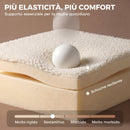 Sedia per Scrivania Girevole 50x57x75-83A cm con Funzione Dondolo in Tessuto Sherpa Crema      