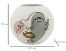 Vaso 25,5x22x25,5 cm in Poliresina Multicolor