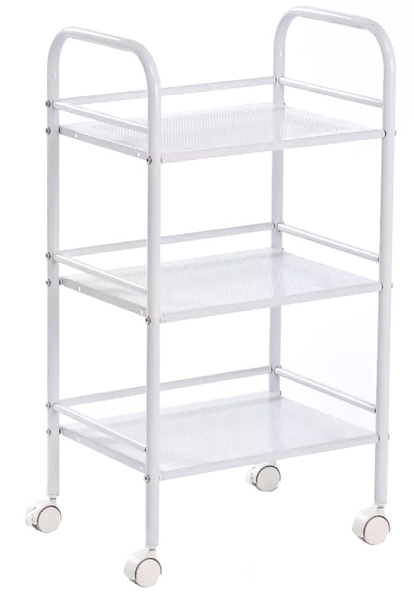 online Trolley 3 Stahlregale mit Rollen für Badezimmer Küche Friseur Kosmetik Fumer Shop