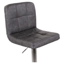 Set 2 Sgabelli 44x38x63/82 cm in Ecopelle con Base Cromata Grigio