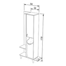 Mobile bagno Kuban bianco rovere 64x30x178 cm