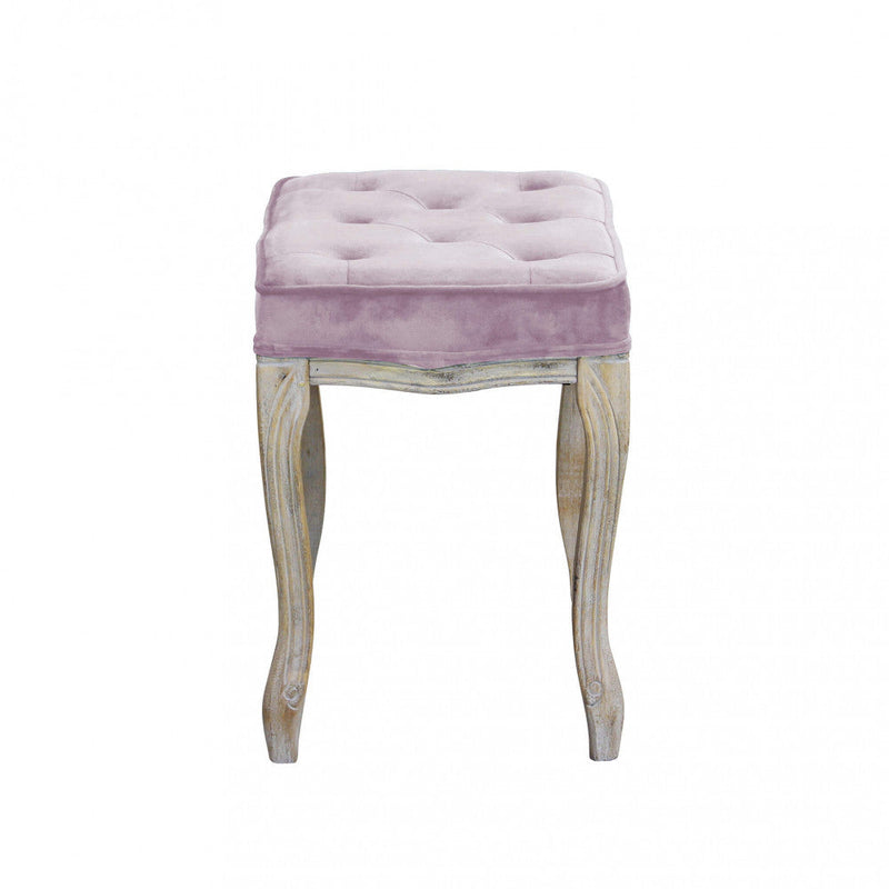 Sgabello Marly 50x36x47 h cm in Velluto Rosa