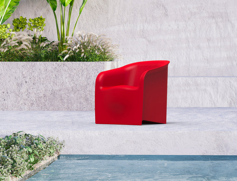 Poltrona Sedia da Giardino 69x72 cm in Resina Arkema Lady Ruby