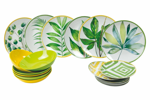 Tafelservice 18 Teile aus Porzellan und mehrfarbigem Steingut Villa d'Este Home Tivoli Oriental Botanique acquista