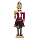 Soldato Schiaccianoci Natalizio H120 cm con Luci Suoni e Movimento Rosso Scozzese