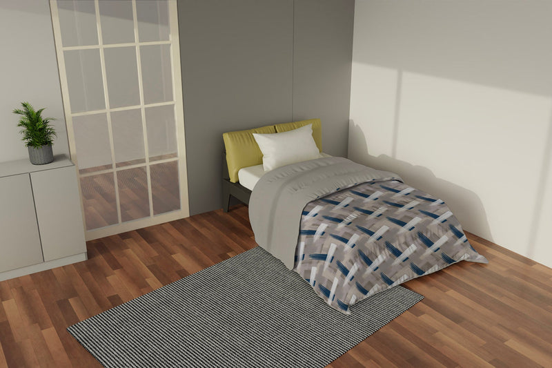 Trapunta Invernale 1 Piazza e Mezzo Stampata in Microfibra 300gr Double Face Pennellate