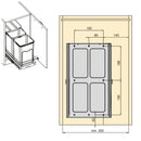 Pattumiera da Cucina ad Estrazione 2x 12 L in Acciaio Emuca 