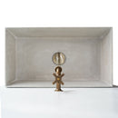 Lavello da Giardino Senza Rubinetto 53x29,5x14 cm in Calcestruzzo Delfi-G Grigio   