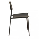 Sedia da Giardino Vega Impilabile 42x53x80 h cm in Acciaio Taupe