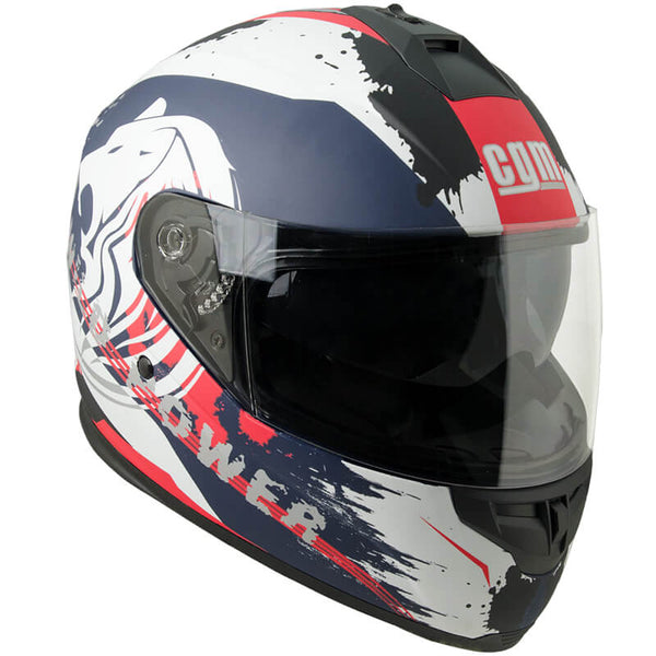 online Integralhelm für Scooter Long Visor CGM Lion 315G Matt Blau Verschiedene Größen