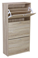 Mobile Scarpiera 3 Ante 60x24x116 cm in Legno Truciolare Sonoma