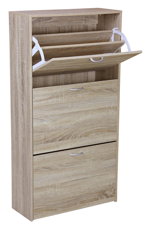 Schuhschrank 3 Türen 60x24x116 cm in Sonoma Spanplatte acquista