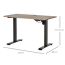 Scrivania con Regolazione Altezza Elettrica 120x60x72-116 cm in Metallo e Truciolare Teak e Nero
