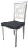 Set mit 2 Stretch-Stuhlhussen aus dunkelgrauem modischem Polyester