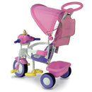 Moto Triciclo a Spinta per Bambini con Pedali Kid Smile Baby Plus Rosa