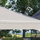 Tetto di Ricambio Impermeabile 3x3m in PVC Impermeabile e Trasparente con Corde di Sicurezza