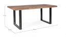 Tavolo da Pranzo 180x90x77 cm in Acciaio e Legno