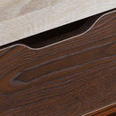 Libreria 3 Ripiani 2 Ante 2 Cassetti 154x40x74,50 cm in Legno Melaminico Rovere e Bianco