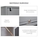 Libreria con Scrivania a Scomparsa Salvaspazio 98x51x153 cm in MDF Grigio 