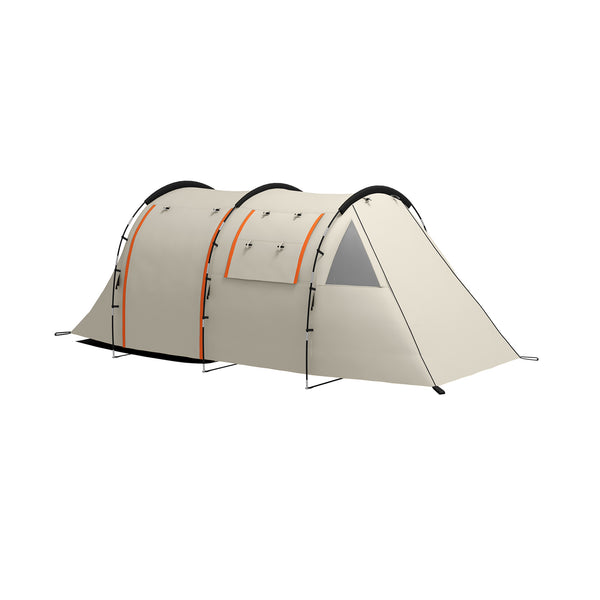 Tenda da Campeggio 4-5 Persone con Copertura Oscurante 460x230x180 cm Impermeabile con Borsa di Trasporto in Poliestere Kaki prezzo