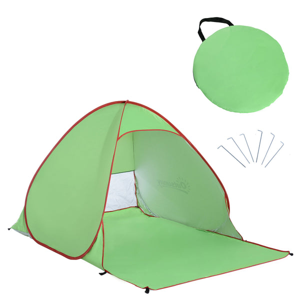 Tenda da Spiaggia Pop Up 200x150x119 cm con Protezione UV 30+ e Borsa di Trasporto Verde online
