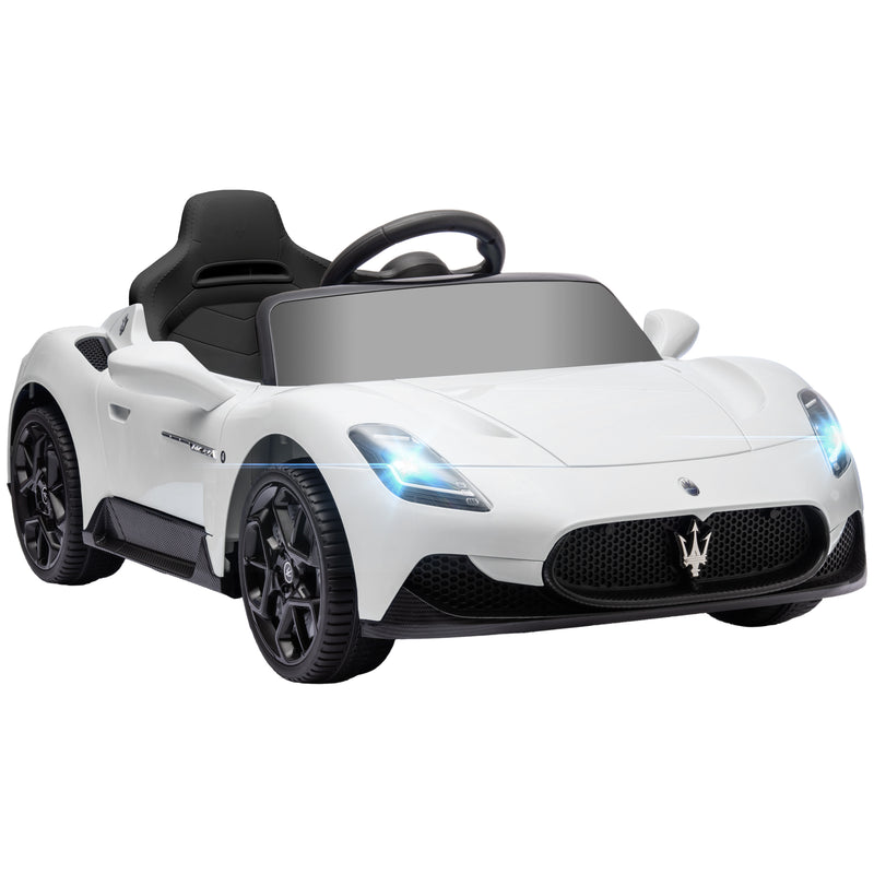 Macchina Elettrica per Bambini Licenza Maserati MC20 Velocità 3-5km/h Bianco 