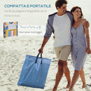Set 2 Sdraio da Spiaggia 53x124x35-45 cm con Schienale Regolabile e Poggiatesta Multicolore   