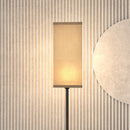 Lampada da Terra 40W con Interruttore a Pedale Ø25x161.5 cm Paralume in Tessuto Effetto Lino Nero e Beige 