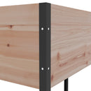 Fioriera da Giardino con Fori di Drenaggio e 4 Ruote 99x42x81 cm in Legno di Abete e Acciaio Naturale