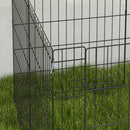 Recinto per Cani e Cuccioli Box per Animali da 8 Pezzi 76 x 61 cm  in Filo di Ferro Nero