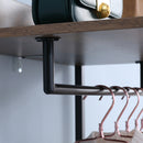 Appendiabiti da Terra con 4 Ripiani 60x40x180 cm in Truciolato e Acciaio Marrone