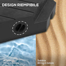 Set 4 Mattonelle Base per Ombrellone Riempibili con Acqua o Sabbia fino a 80 kg Nero    