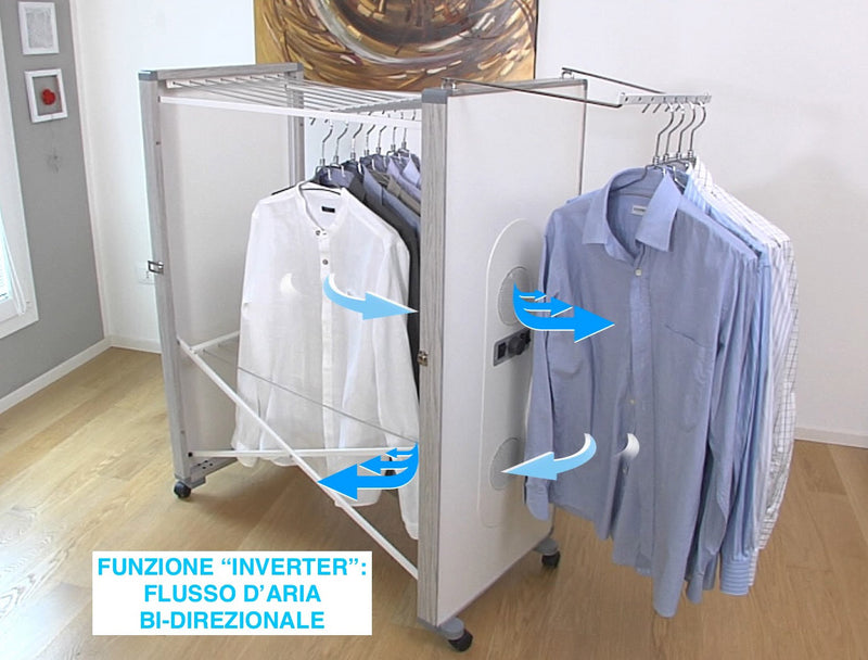 Stendibiancheria Elettrico Asciugabiancheria 40W con Ionizzatore e Inverter Alfie 690 Special Marrone Ribeira e Crema