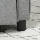 Poltrona Letto Reclinabile con Cuscino Extra 69x82x85cm Grigio Chiaro  