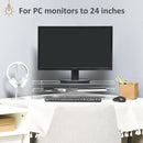 Supporto Monitor PC con Scomparti Centrali 57x19x11,5 cm in Acrilico Trasparente