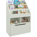Libreria per Bambini con Ripiani Mensole e Cassetto 60x29,9x90 cm in MDF Verde 