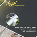 Pergola Gazebo  con Rotelle Copertura Anti-UV 3x3m Telaio in Acciaio Grigio