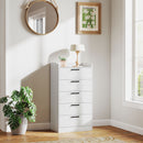 Cassettiera 5 Cassetti 60x40x114 cm in Legno Bianco  