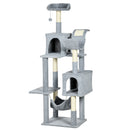 Albero Tiragraffi 55x49x177 cm con 2 Casette Grigio e Bianco