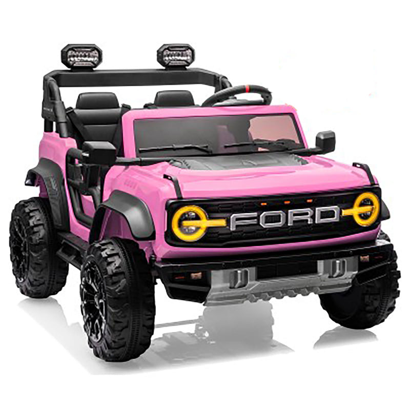 Macchina Elettrica per Bambini 24V Licenza Ford Bronco Raptor 2 Posti con Telecomando Rosa