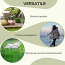 Recinzione Esterna a 5 Pannelli 305x79,5 cm con Picchetti in Metallo Nero  